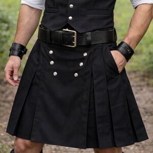 Utilikilts Charcoal Men's KILT ONLY (vest listed separately)